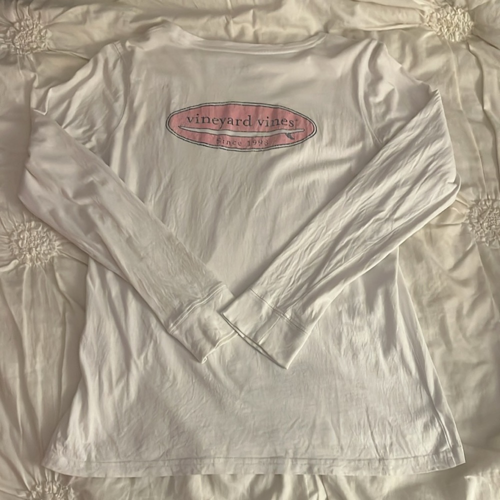 Vineyard Vines White Long Sleeve T Shirt